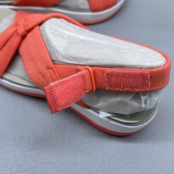 Womens Clarks Sandals Arla Belle Coral Cloudsteppers Wedge Slingback Sz 8.5M - Picture 8 of 10
